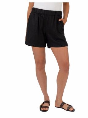 BLANKNYC Women's Linen Blend Short Black  M